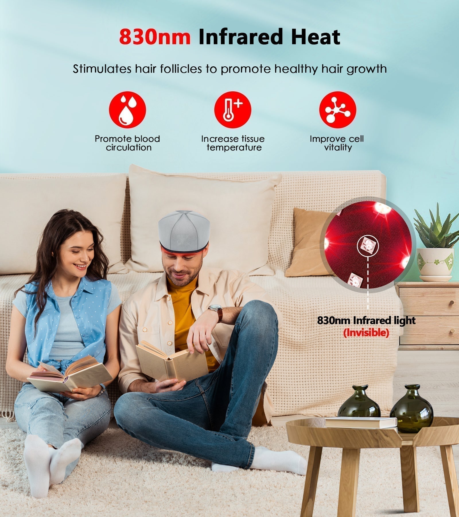 Infrared Light Cap For Hair Growth At Home 120 LED