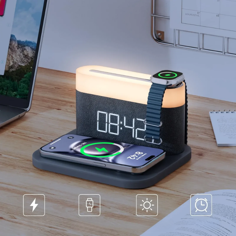 Lunara 15W Wireless Charger With Night Light For iPhone And Samsung