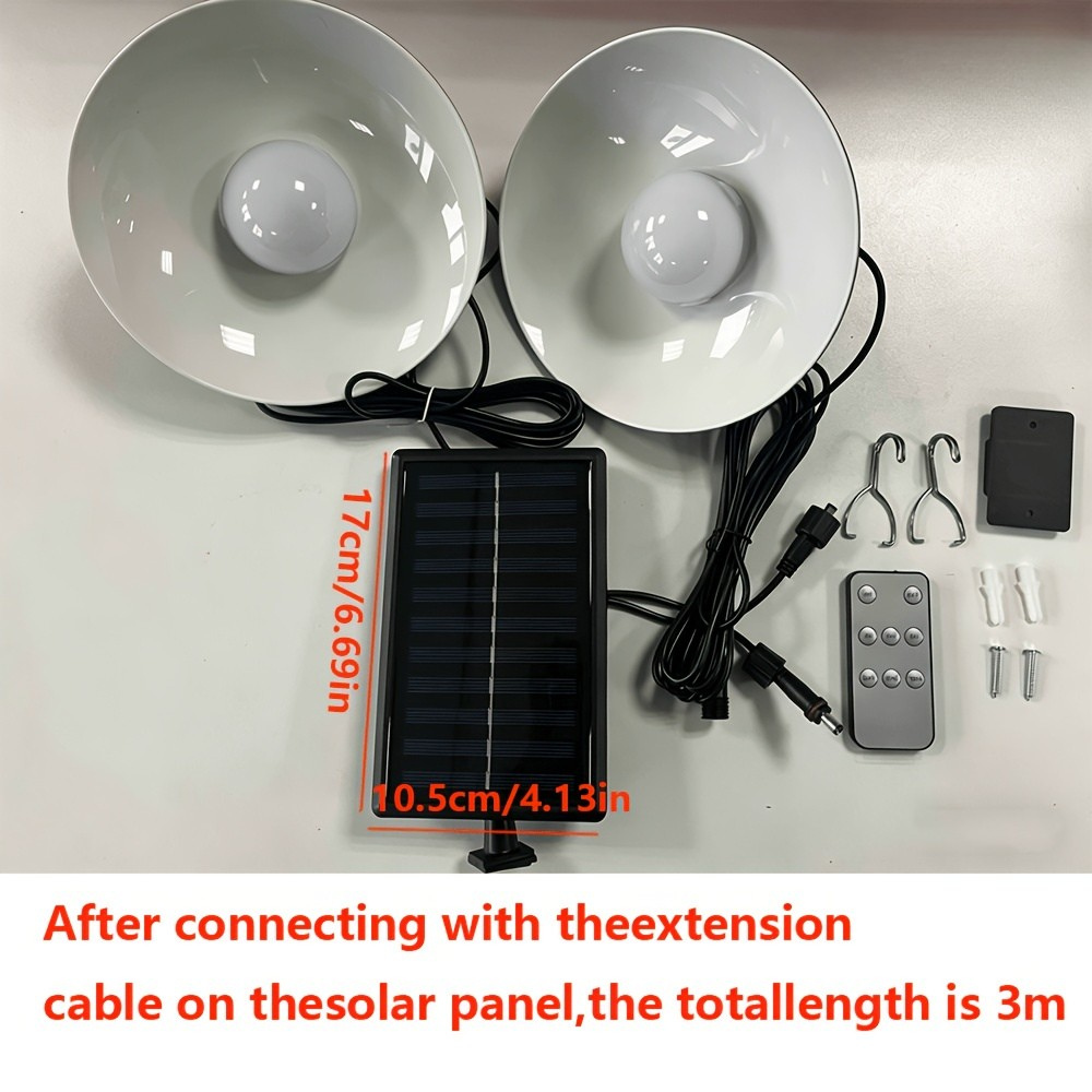Dual Head Solar Pendant Lamp