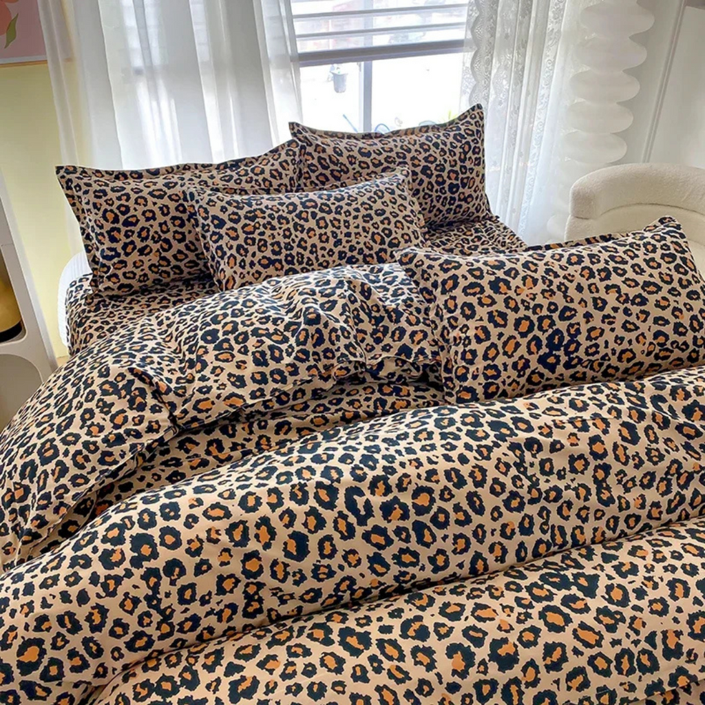 Aurora Living Luxury Leopard Print Duvet Cover Soft