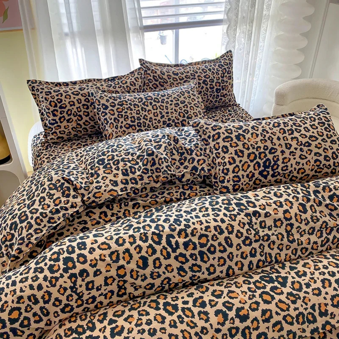 Aurora Living Luxury Leopard Print Duvet Cover Soft