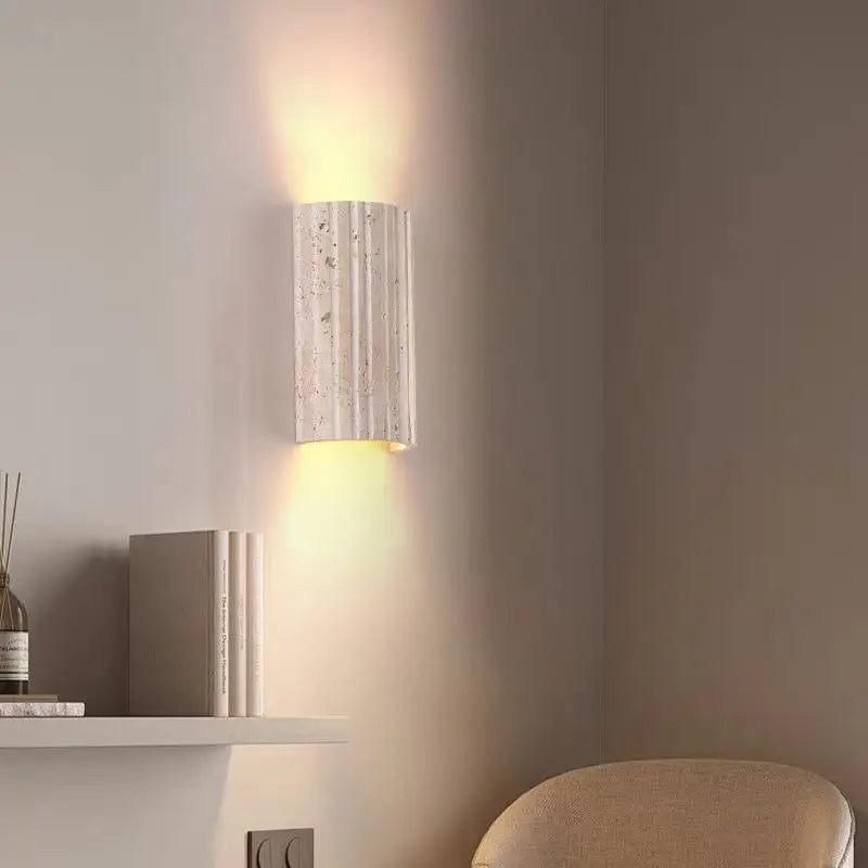 StoneCrest 3D kamenná reliéfní nástěnná lampa do ložnic a chodeb (1 kus)