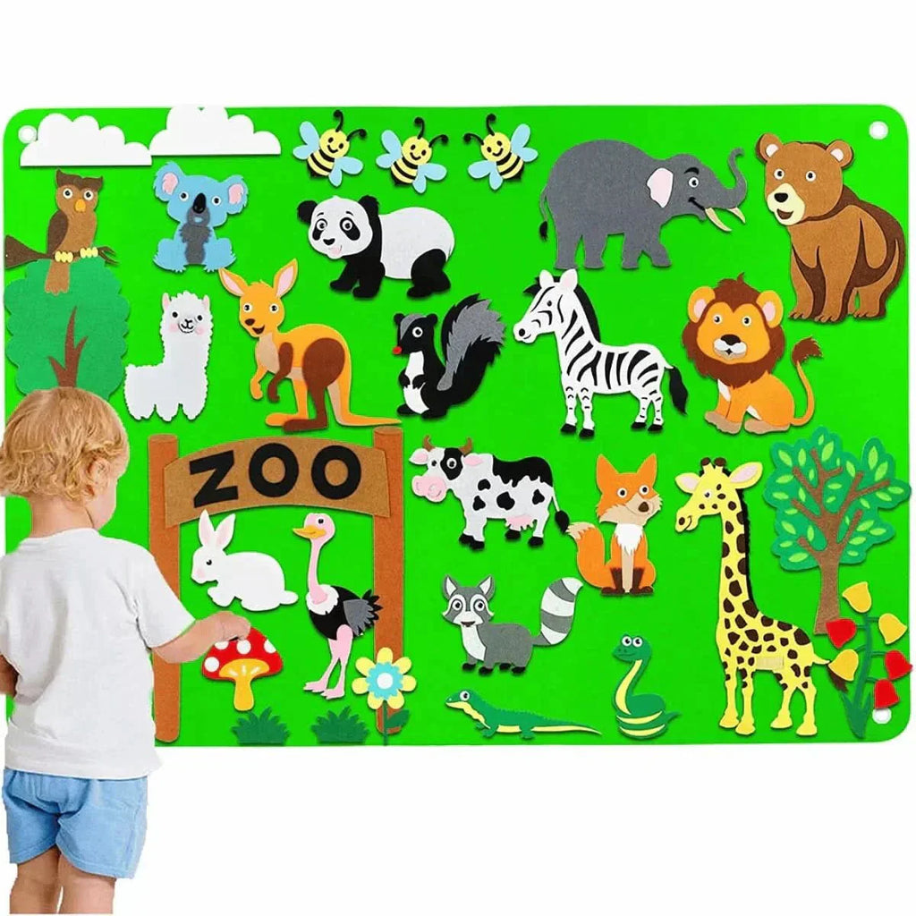 Animal Felt Board for Creativity and Learning in Children