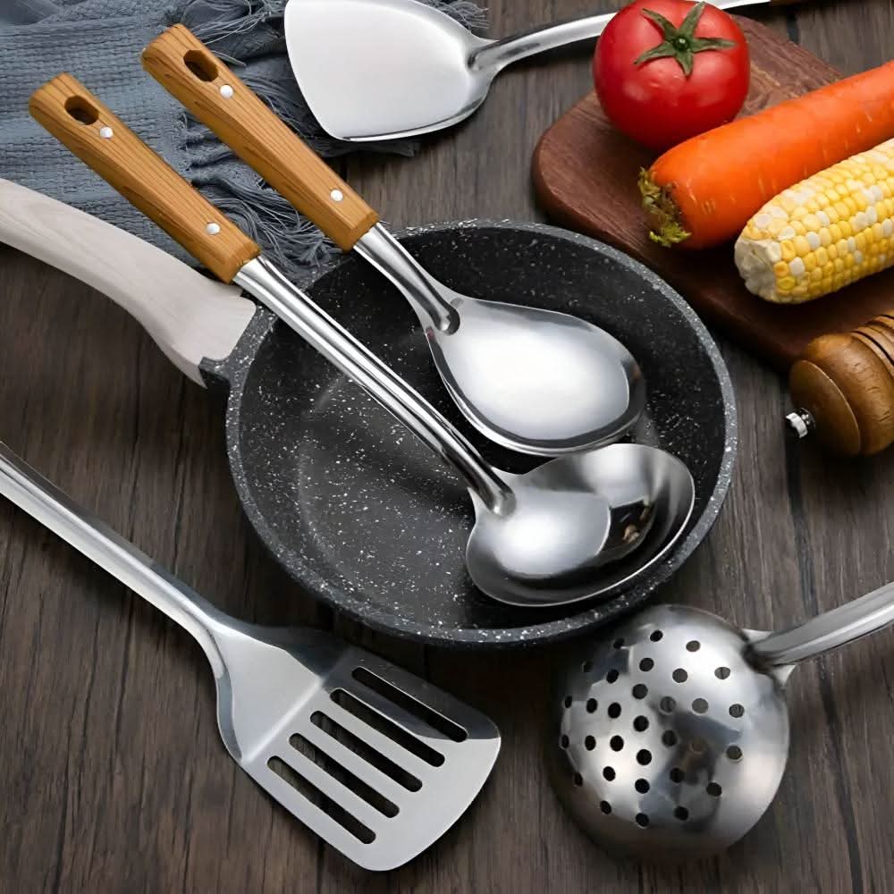 Luxury Stainless Steel Kitchen Utensil Set With Elegant Design And Durability