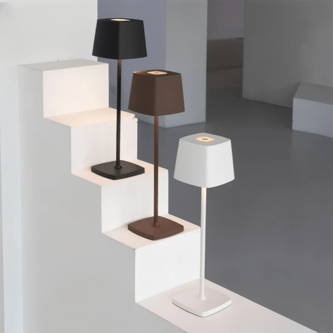 LumaNexa bezdrátová dobíjecí stmívatelná LED stolní lampa s dotykovým ovládáním