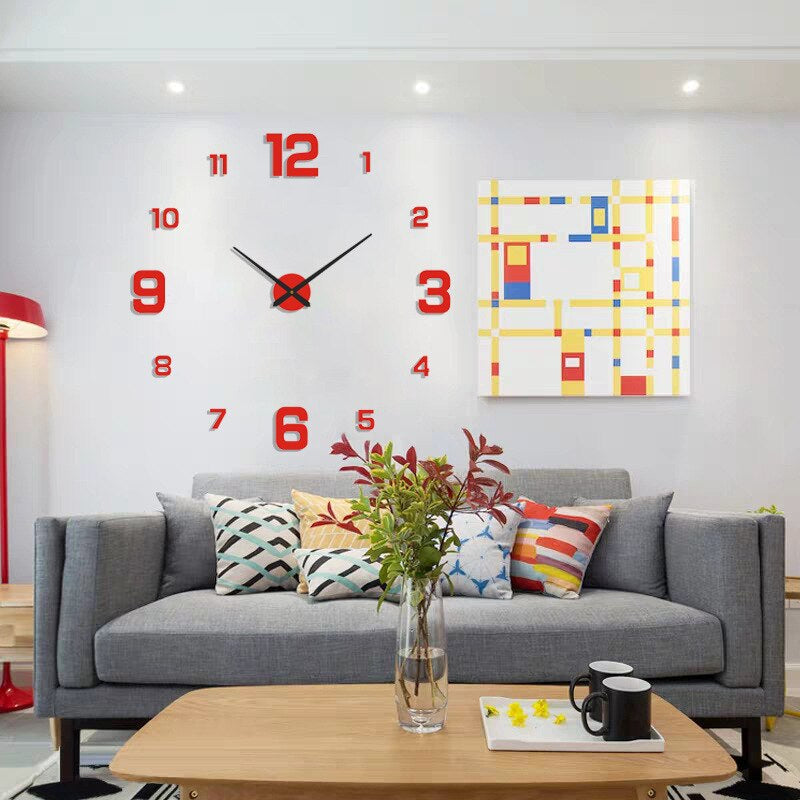 KreativDesign Artistic DIY Clock For Walls With Color And Size Options