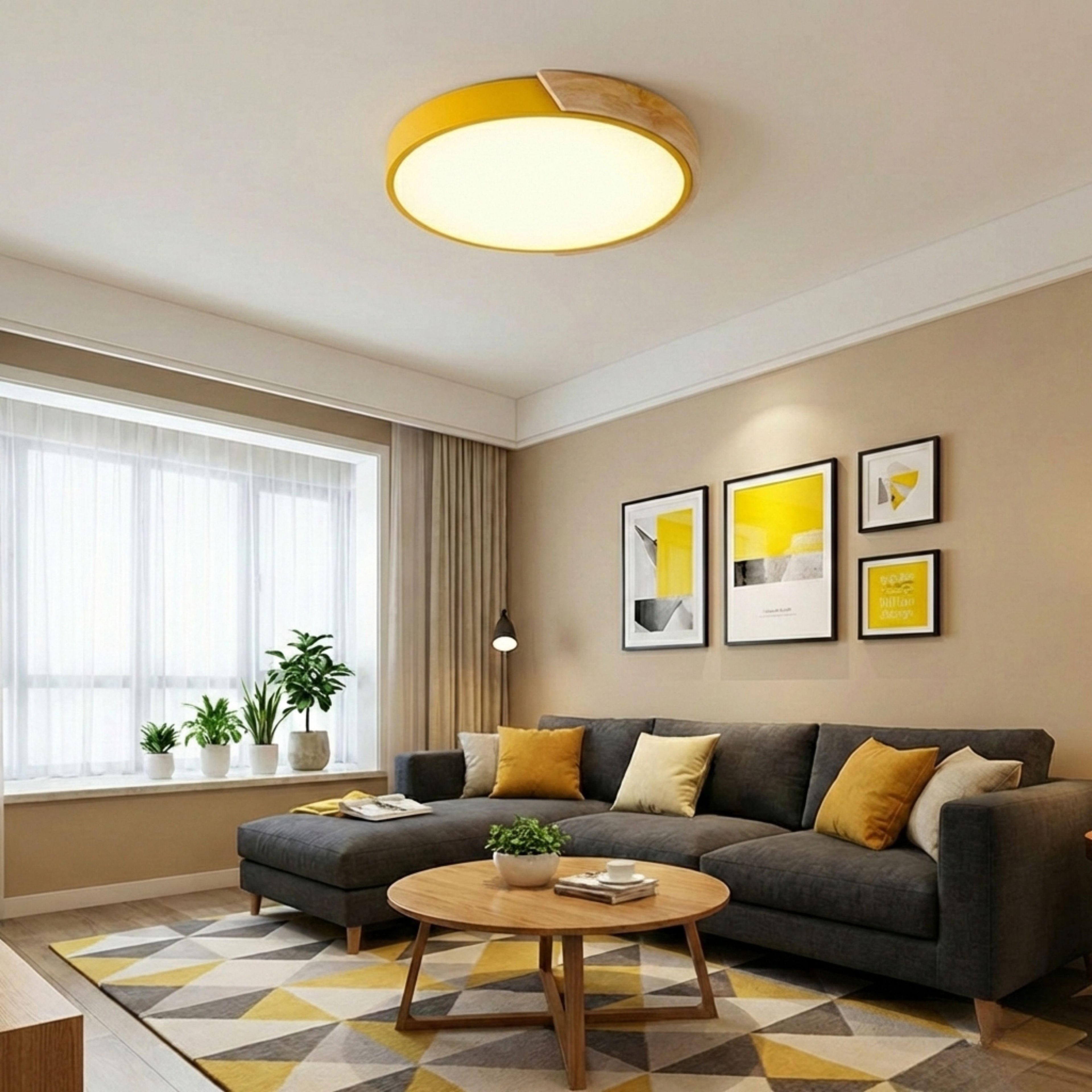 Moderní živé LED stropní svítidlo NovaLume s přisazenou montáží