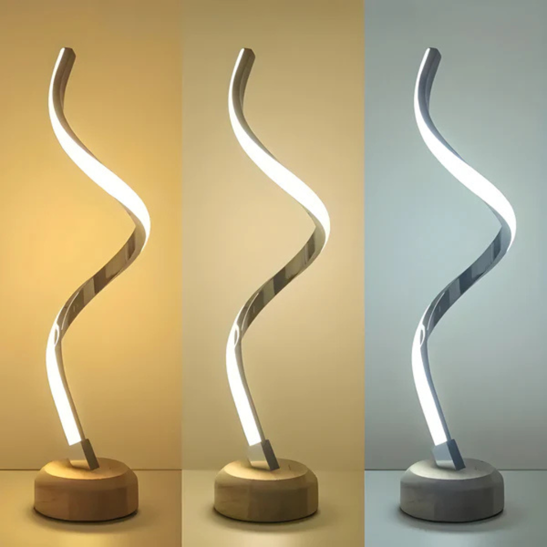 TimberGrove Rustic Dimmable Wooden LED Table Lamp For Home