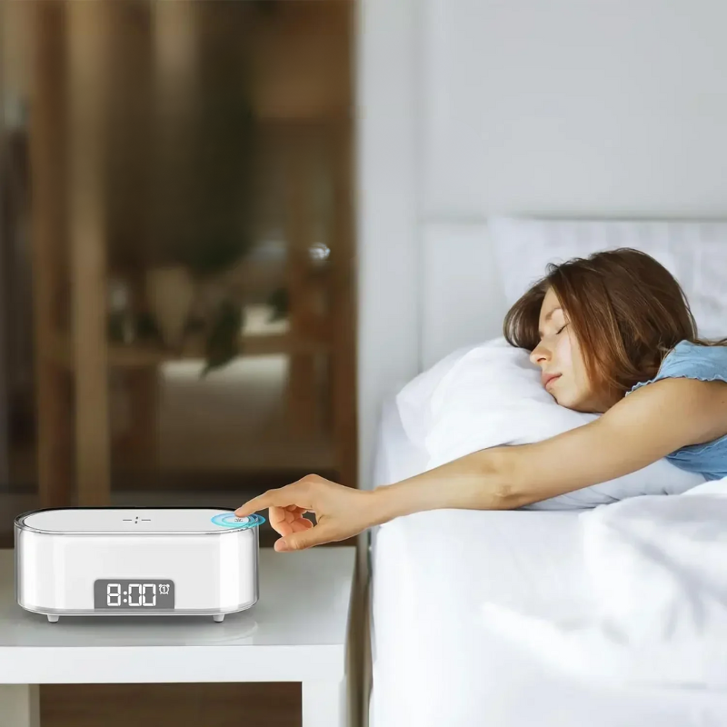Lunera 15W Charging Station With Alarm Clock For Your Desk