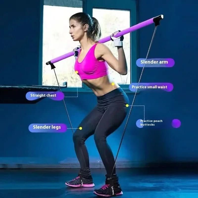EquiCore Bar Set: Portable Pilates Training Device With Resistance Bands