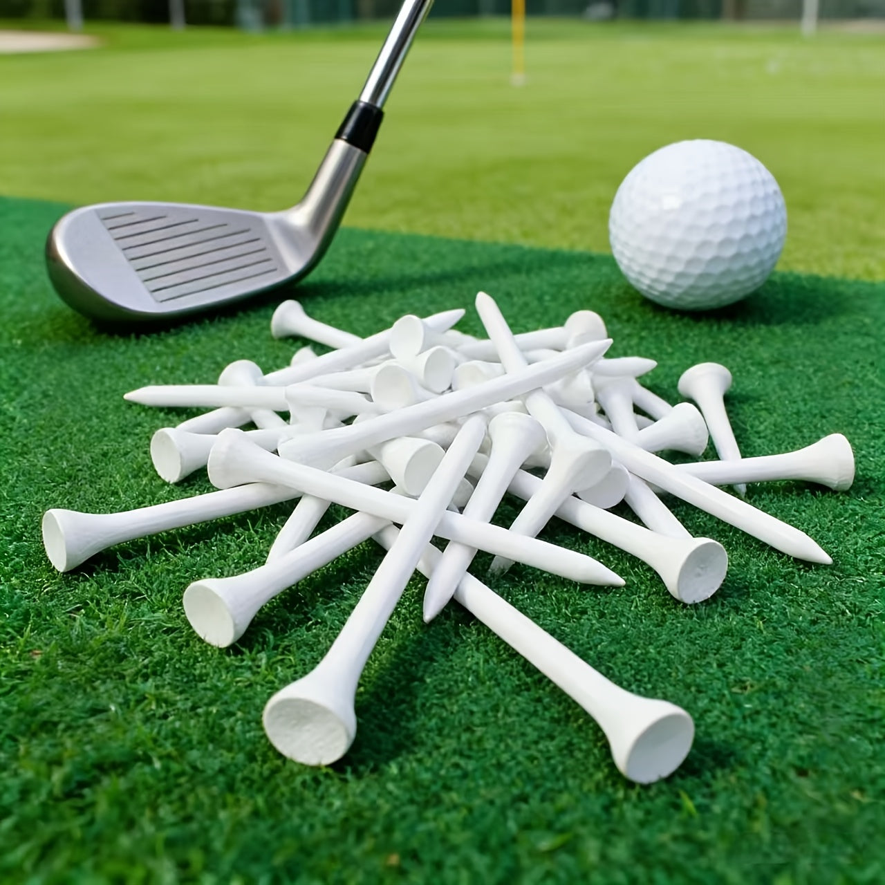 Prémiové dřevěné golfové teečka, balení 100 kusů