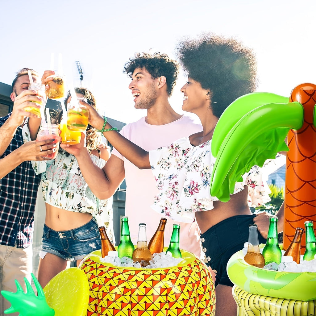 Inflatable Tropical Drink Cooler Set