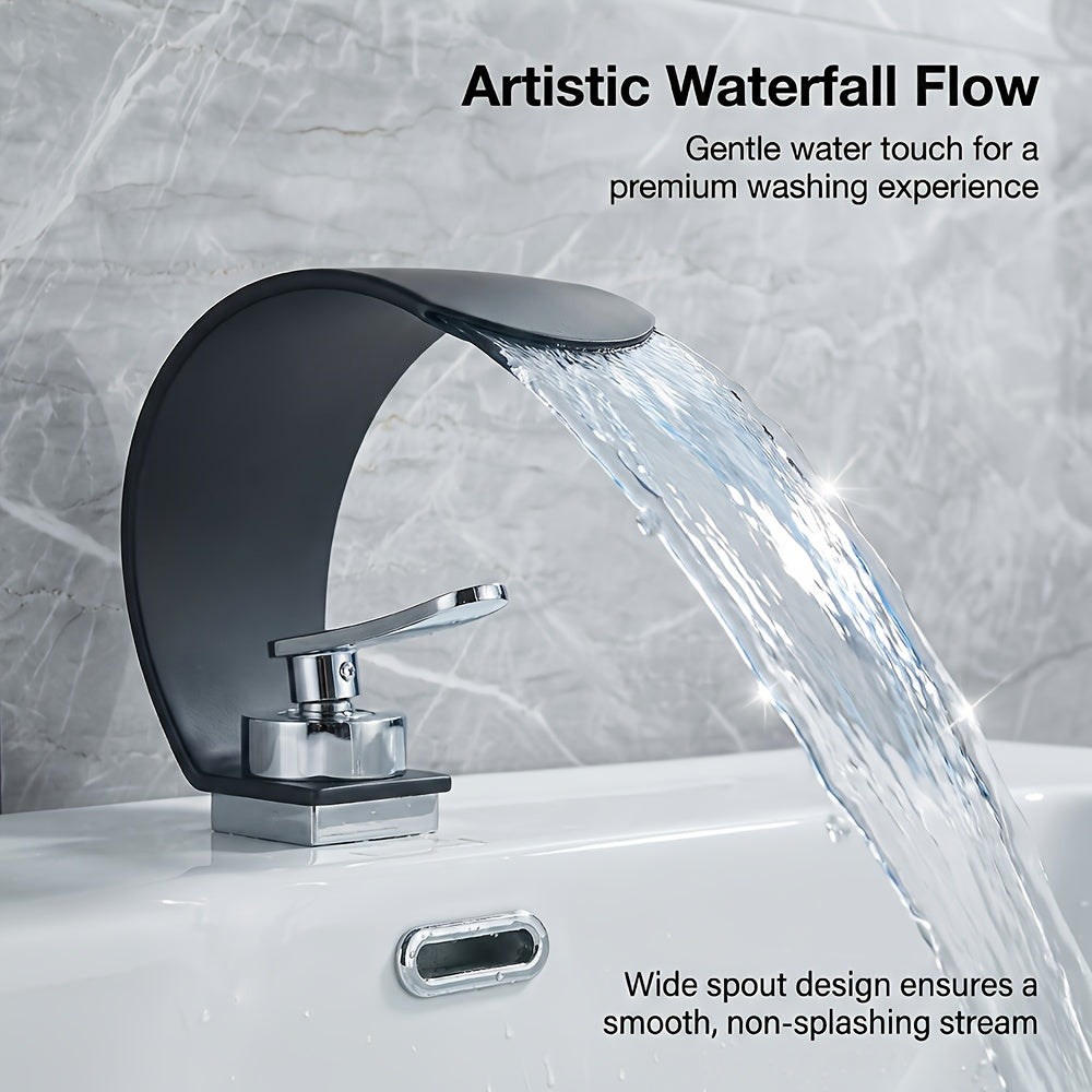 Rubinetto per lavabo a cascata con specchio