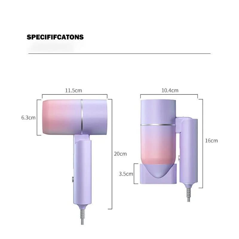 GlideFold Foldable Hair Dryer With Ion Technology For Shiny Hair