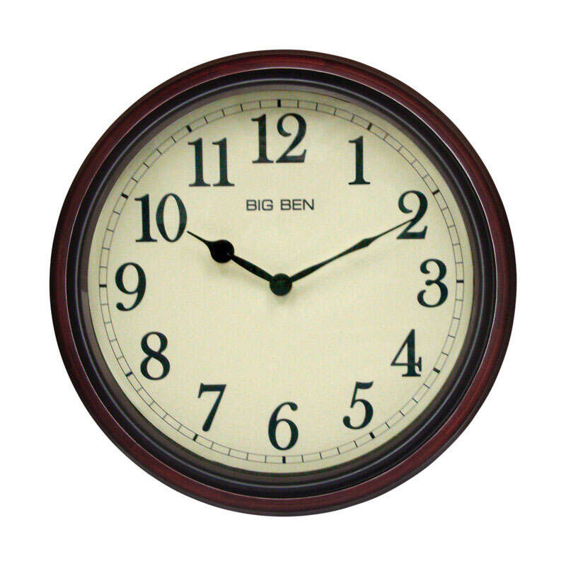 TimelessWood Brown Wall Clock In Classic Style For Home Decor