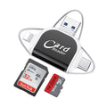 Čtečka karet 4 v 1 s USB C, Lightning, SD, Micro SD a USB 3.0