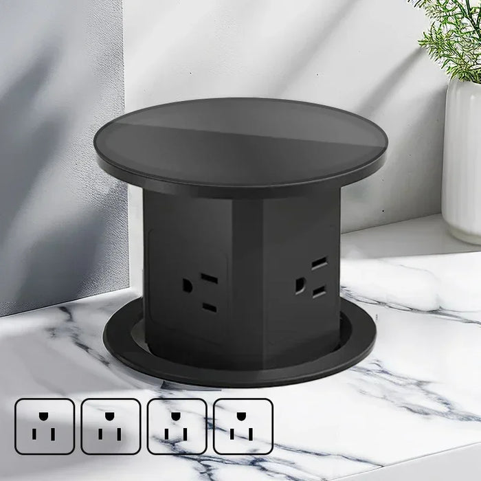 Auto Pop-Up Desk Socket Tower With USB-C, Wireless Charging And Global Plug | Fervei