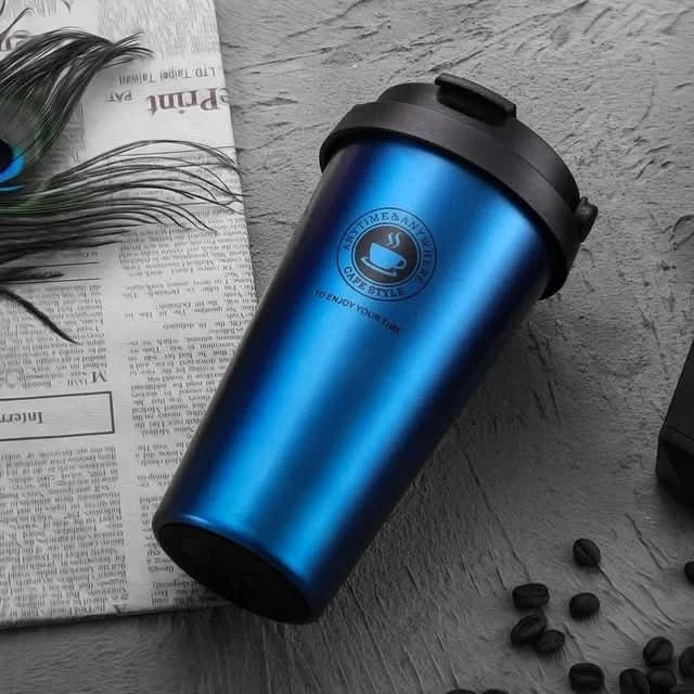 GlacierSip Insulated Stainless Steel Travel Mug 500 Ml Leak-Proof Double-Walled