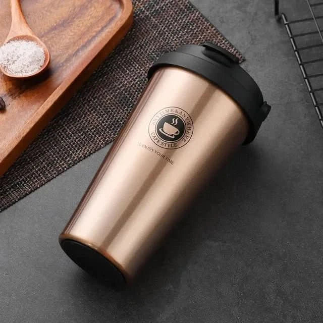 GlacierSip Insulated Stainless Steel Travel Mug 500 Ml Leak-Proof Double-Walled