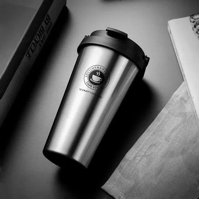 GlacierSip Insulated Stainless Steel Travel Mug 500 Ml Leak-Proof Double-Walled