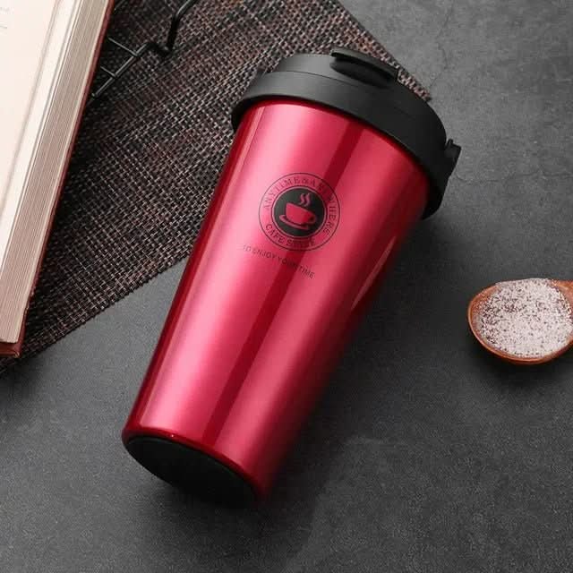 GlacierSip Insulated Stainless Steel Travel Mug 500 Ml Leak-Proof Double-Walled