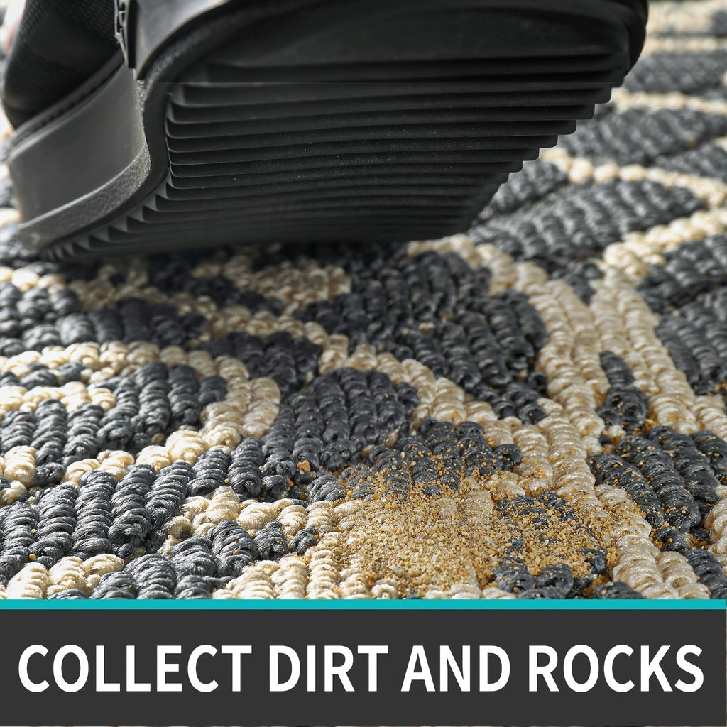 Low profile non-slip indoor entryway mat for clean and safe floors