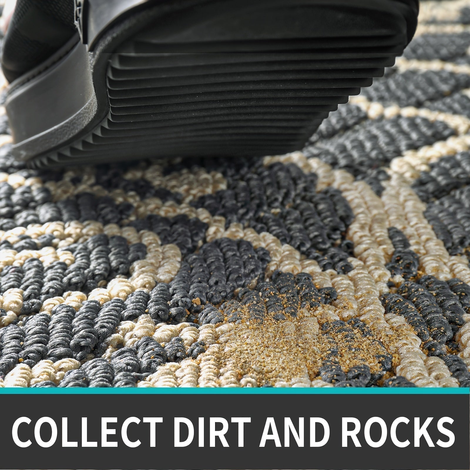 Low profile non-slip indoor entryway mat for clean and safe floors