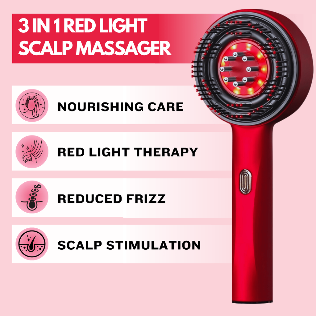 3-in-1 Red Light Scalp Massager | Fervei