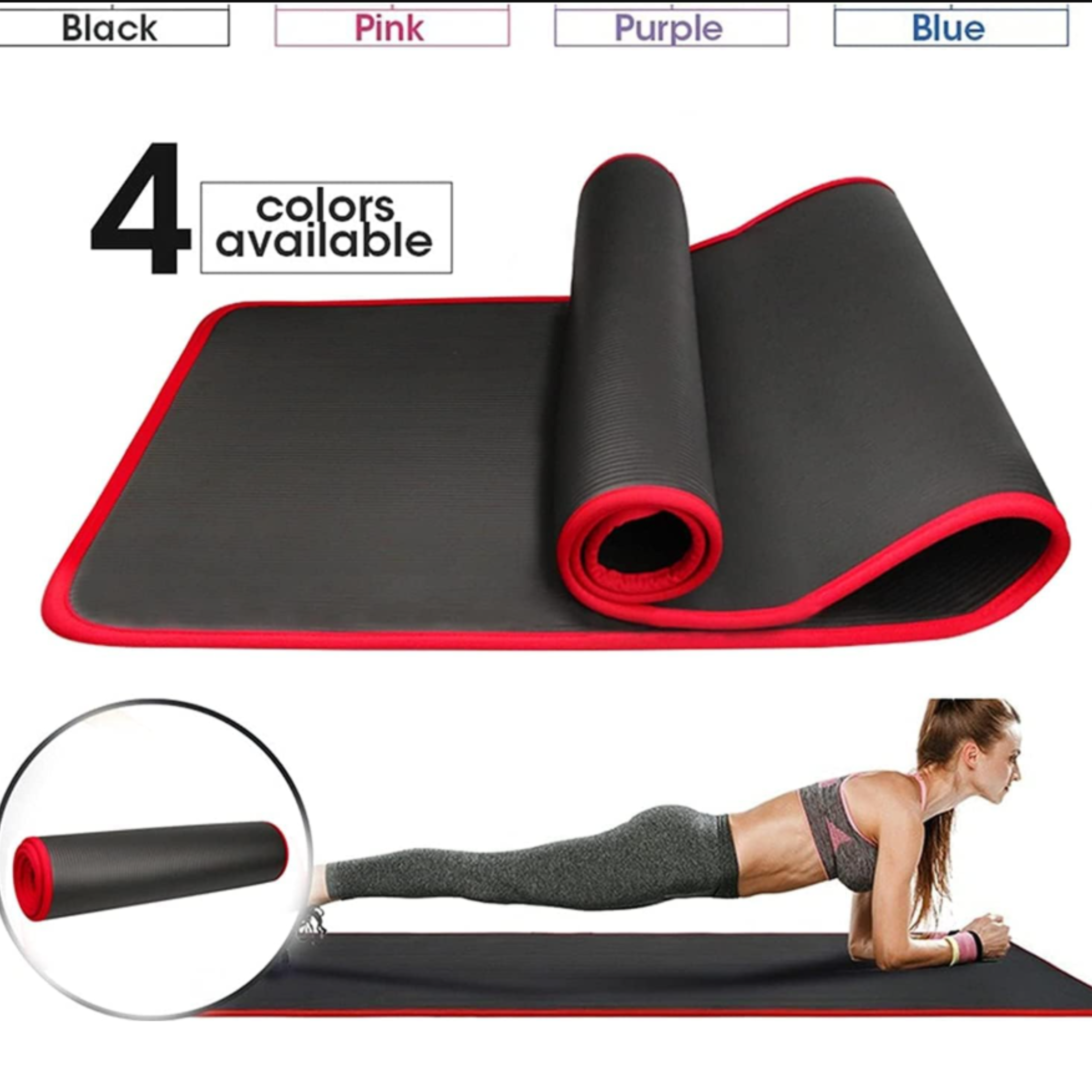 ZENPAD Extra Thick Exercise Mat With Stable Grip Surface