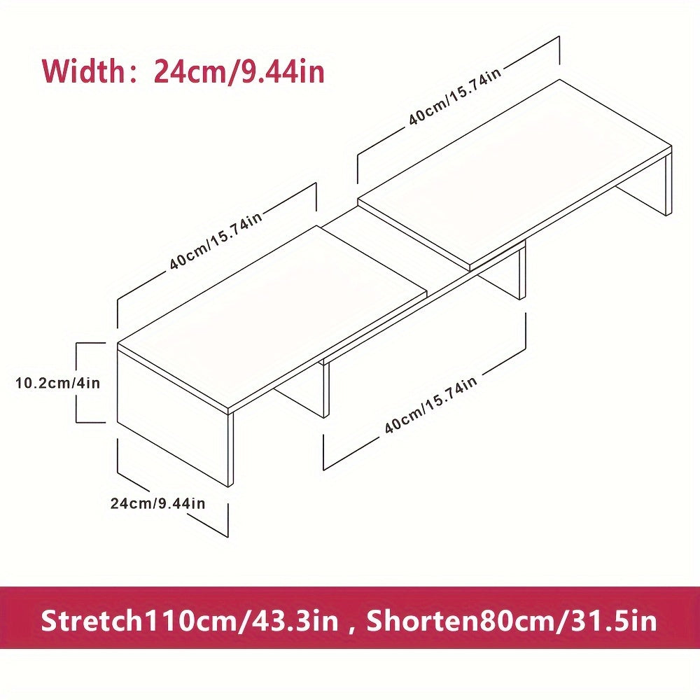 Verstellbare Doppel-Monitorhalterung mit Laptop-Ablage und Arbeitsplatz-Organizer für ergonomische Produktivität