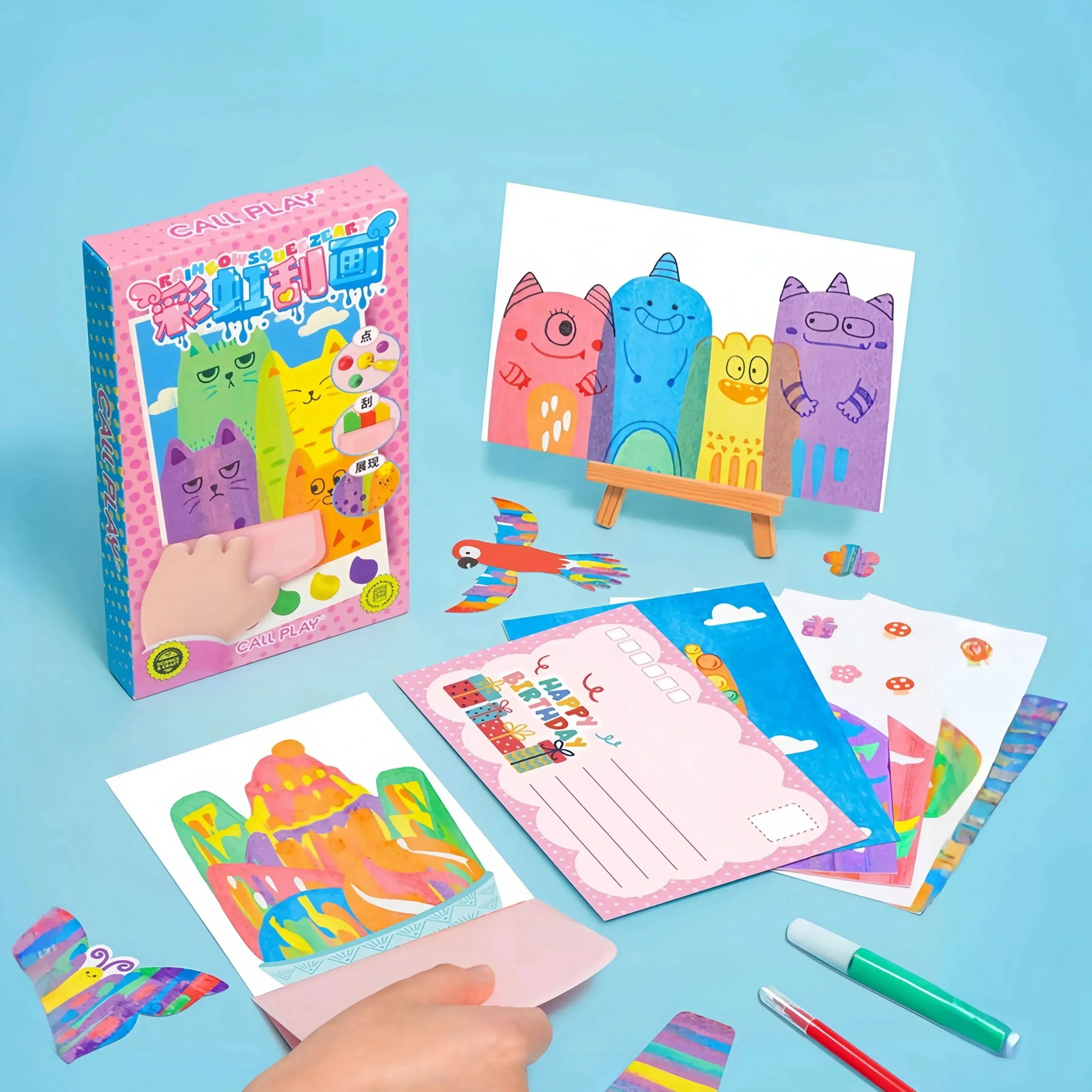 Scratch Art Kit for Creative Painting Without Mess for Children