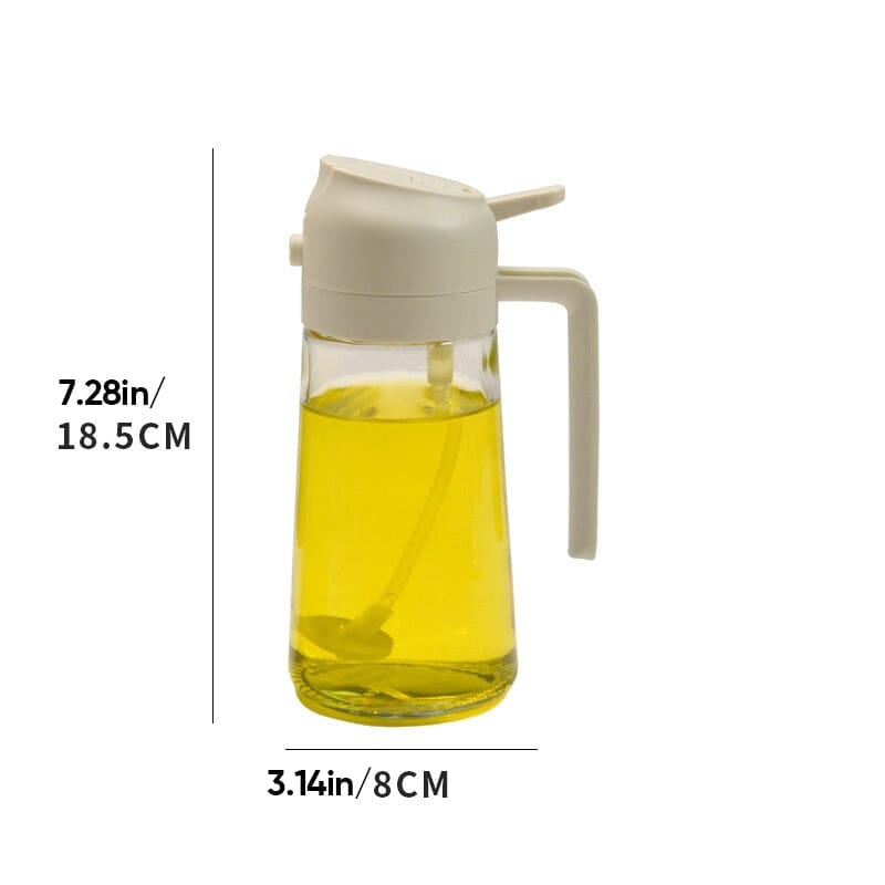 AeroChef 2v1 skleněný rozprašovač a dávkovač oleje kuchyňský nalévací nástroj