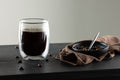 Clear Glass Espresso Cups Set Of 2, Modern Heat Resistant, 7 Cm And 8 Cm Diameters