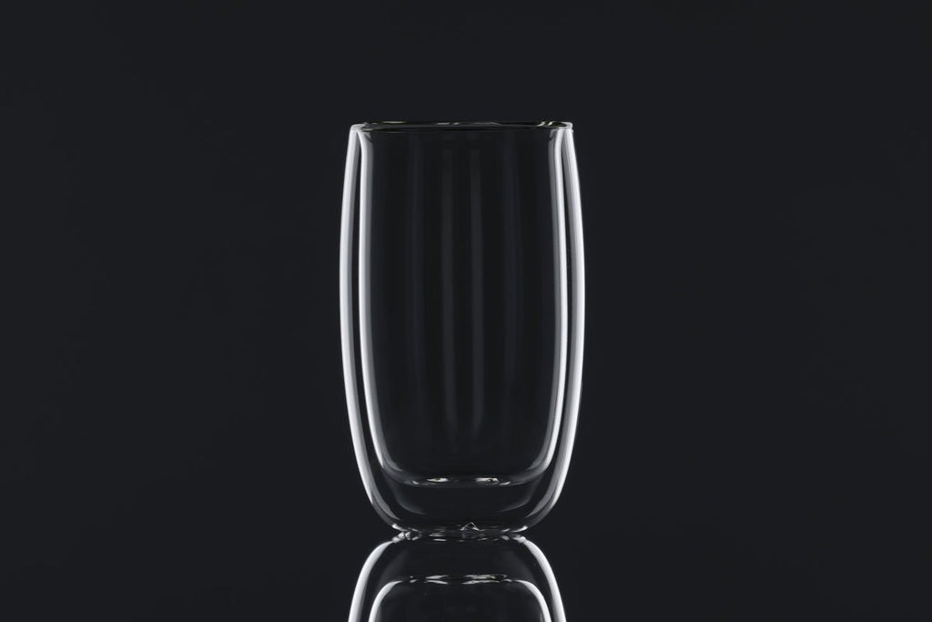 Clear Glass Espresso Cups Set Of 2, Modern Heat Resistant, 7 Cm And 8 Cm Diameters