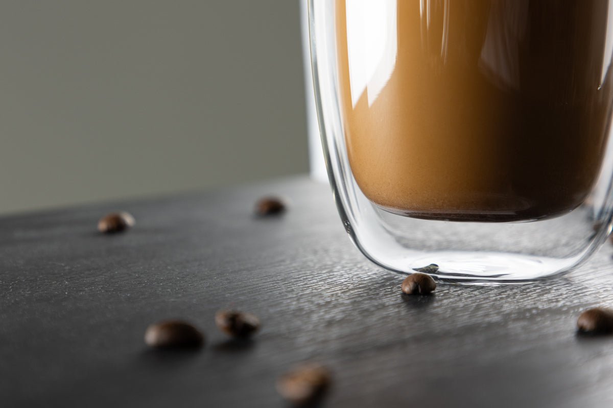 Clear Glass Espresso Cups Set Of 2, Modern Heat Resistant, 7 Cm And 8 Cm Diameters