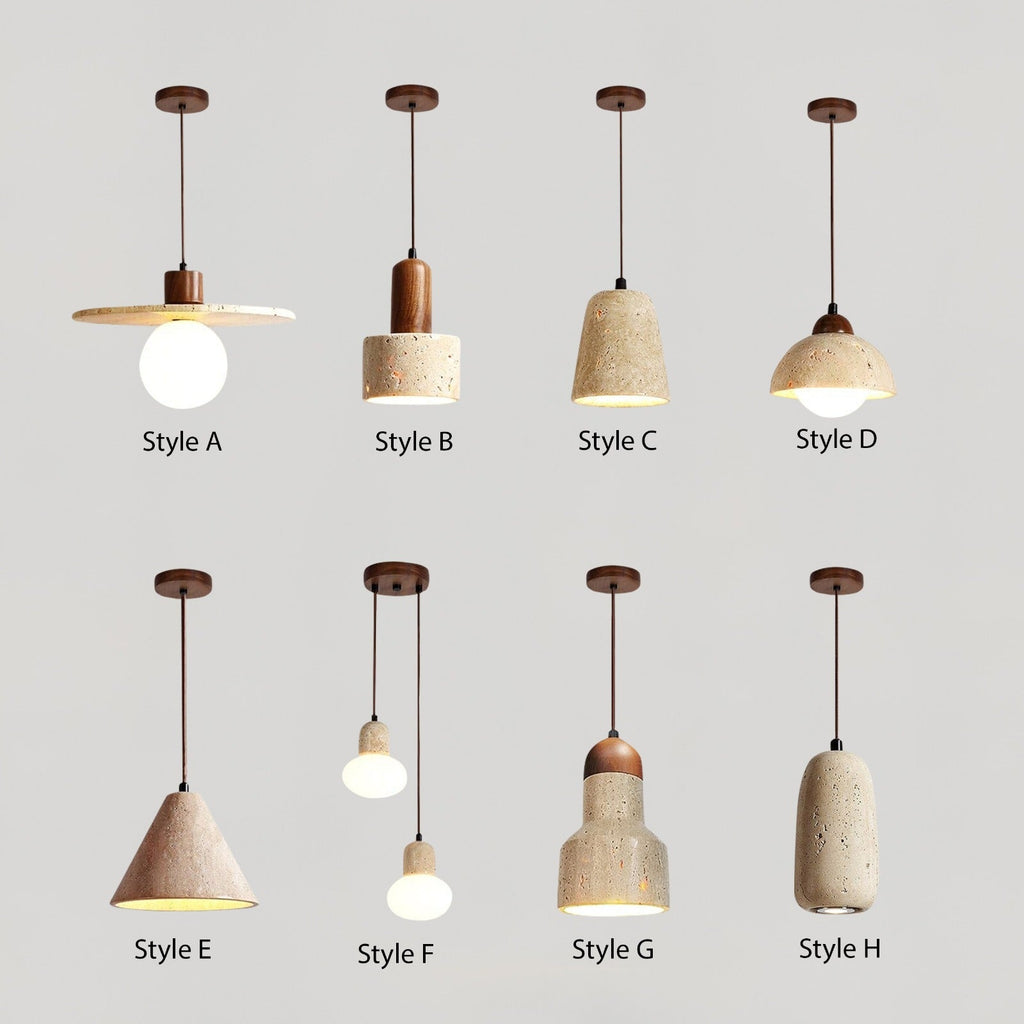 Solena Travertine Pendant Lights For Modern Interiors