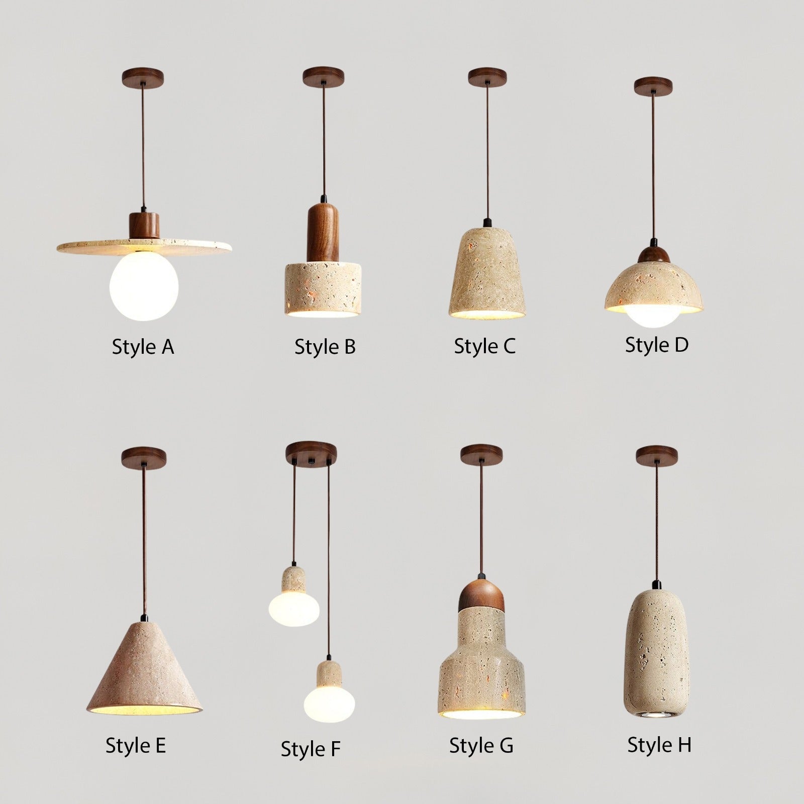 Solena Travertine Pendant Lights For Modern Interiors