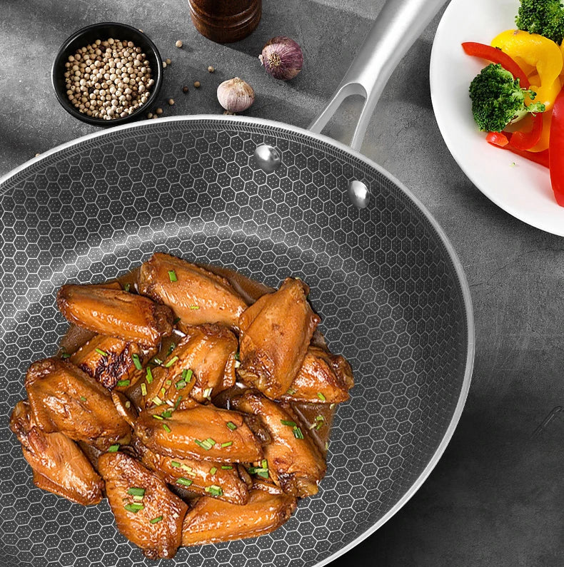 AuroraChef rustfri stålpande med ridsefast nonstick-belægning | Fervei