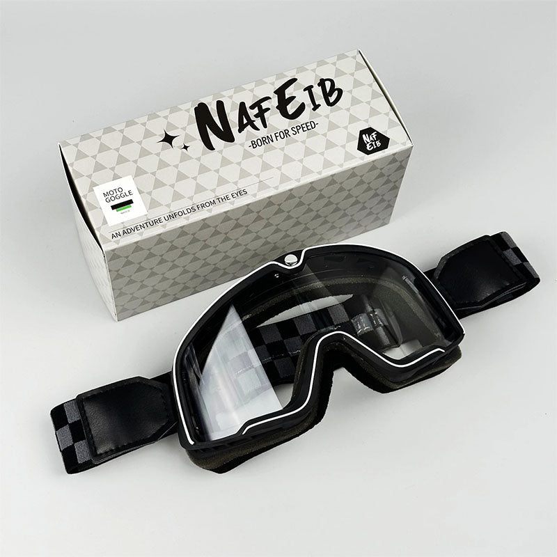 Vintage Motorcycle Goggles For Glasses Wearers, Wind And Dust Resistant