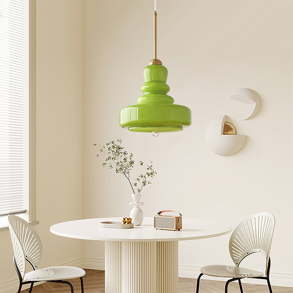 Vibrant Bauhaus Hrušková Závěsná Lampa od AuroraLume Studia