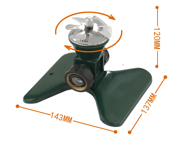 NovaFlow 360 Lawn Sprinkler Metal 360 Degree Garden Irrigation