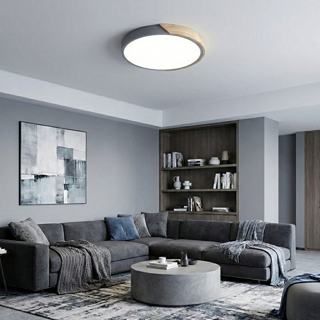 Moderní živé LED stropní svítidlo NovaLume s přisazenou montáží