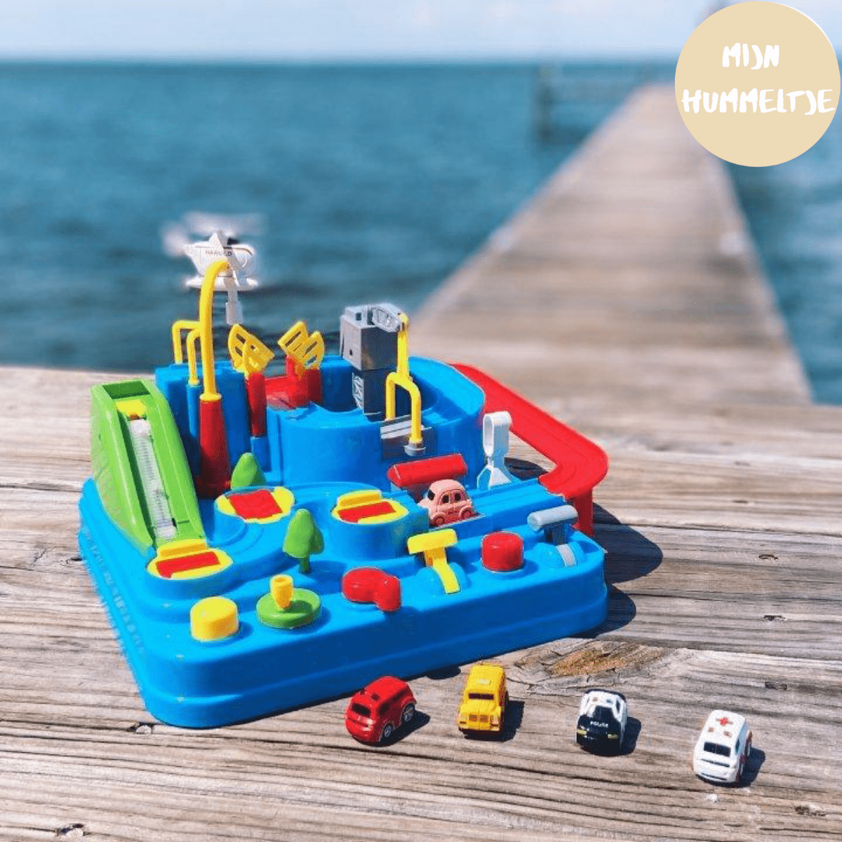 UrbanPlay City Playset With Cars And Helicopter For Ages 3 And Up