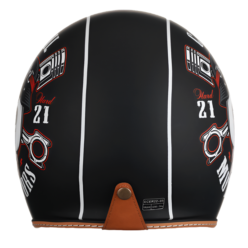 JetLite KB2 Retro-Helm mit offenem Gesicht für klassische Motorradtouren