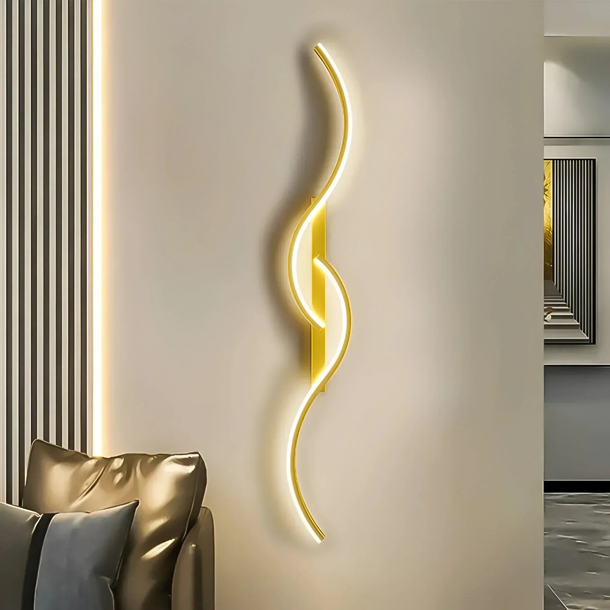 LumaArc Curved LED Wall Fixture For Modern Ambient Accent Lighting