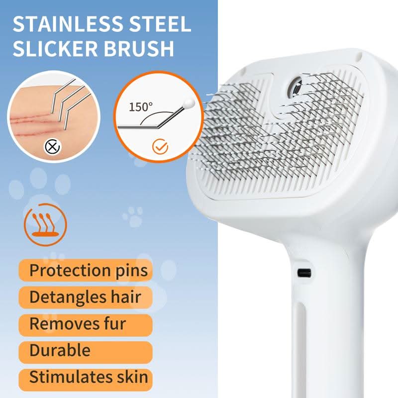 Spazzola per Pelo ComfyGroom con Effetto Massaggiante e Pulsante per Pulizia Facile