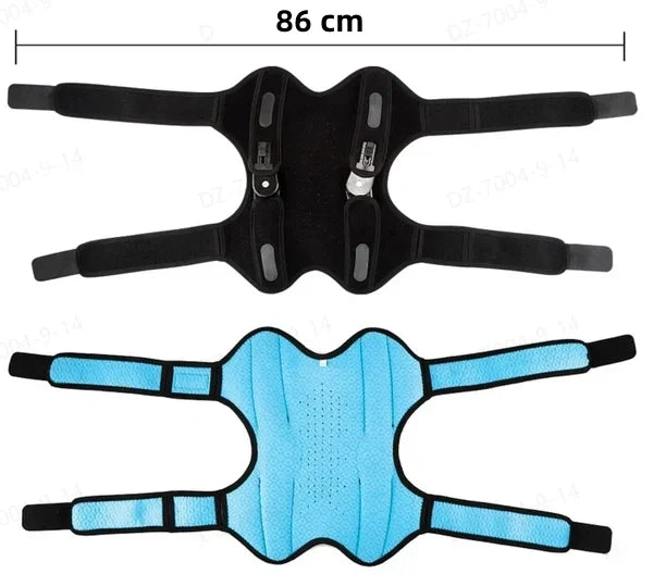 Ginocchiera con sistema a molla per movimento stabile e comfort regolabile