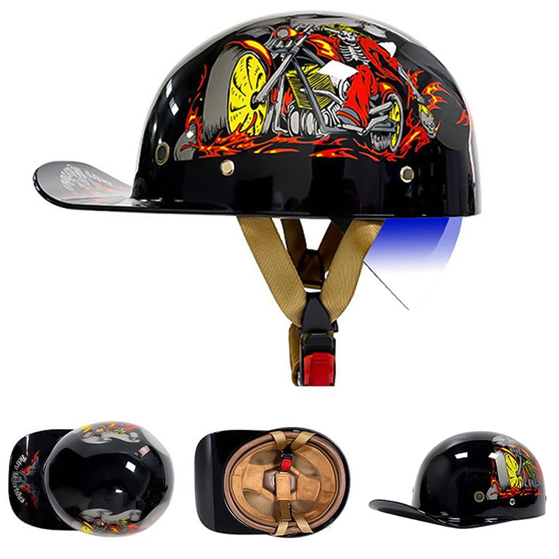 Classic Baseball Style DOT Approved Motorcycle Helmet For Riders