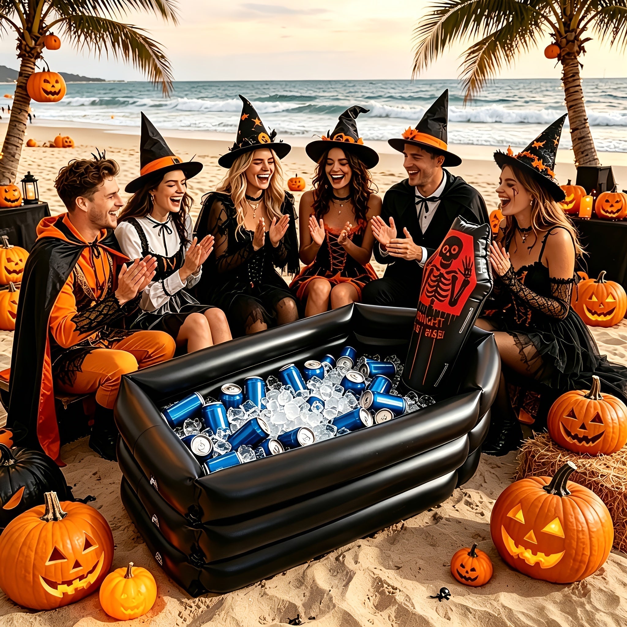 Inflatable Halloween Tombstone Party Cooler