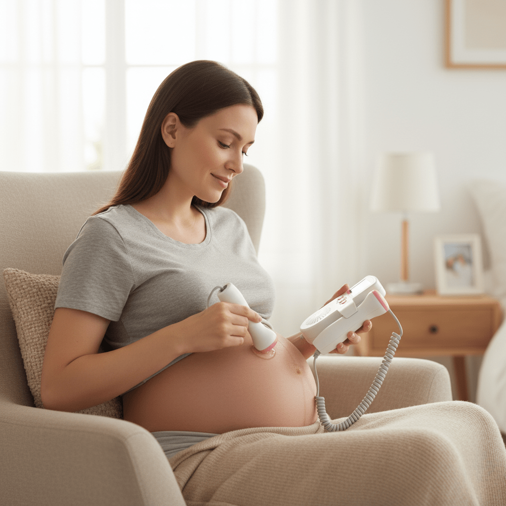 جهاز مراقبة قلب محمول BabyBeat بشاشة LCD للمراقبة السهلة